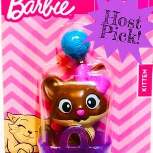 HP! Barbie Mini Kitty in Basket + Yarn